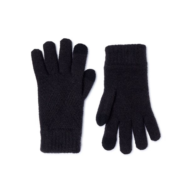 Time and Tru Women's Cable Knit Touch Gloves - Walmart.com | Walmart (US)