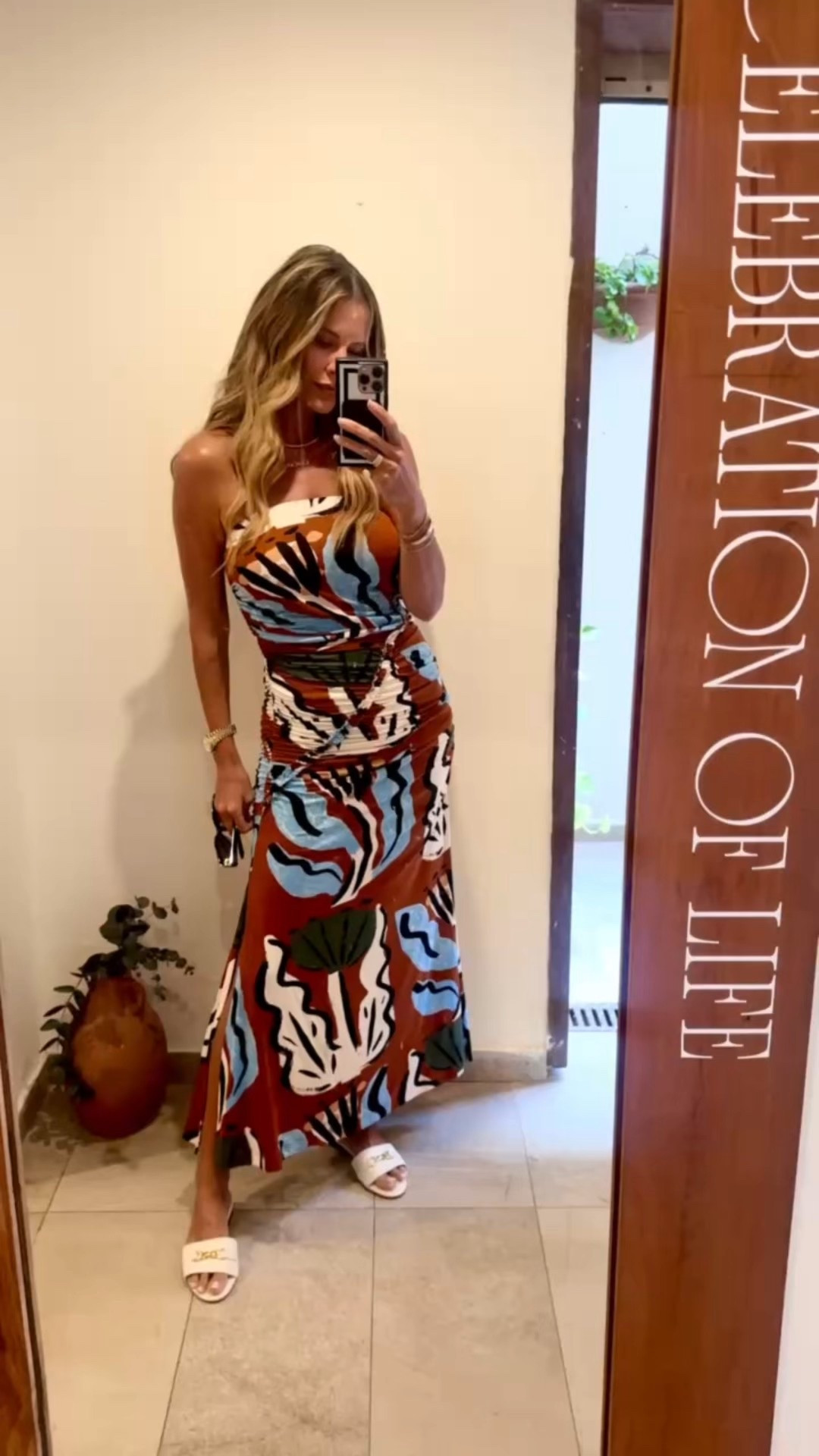 Beach club ready  in this strapless patterned number! 
@anthropologie 
#anthropartner

#LTKStyleTip #LTKSeasonal