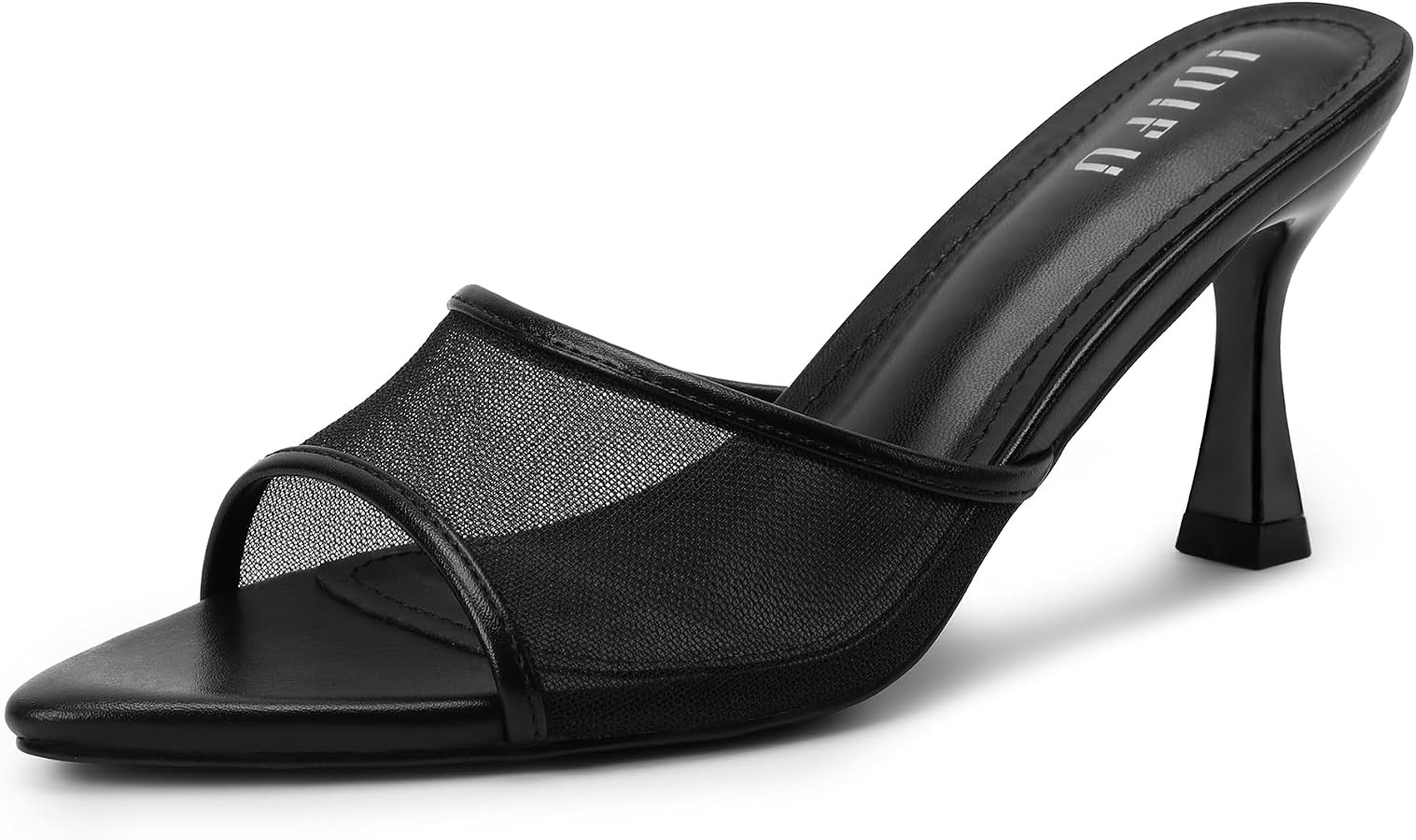 IDIFU IN3 Kitten Heels Mesh Pointed Toe Slip On Comfortable Slides Heeled Sandals Sexy Wedding Pa... | Amazon (US)