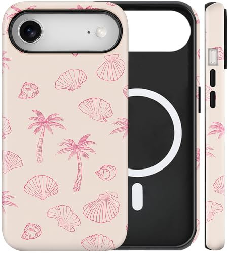 Magnetic for iPhone 17 Air Cute Beachy Art Phone Case, Pink Sand Beach | Amazon (US)