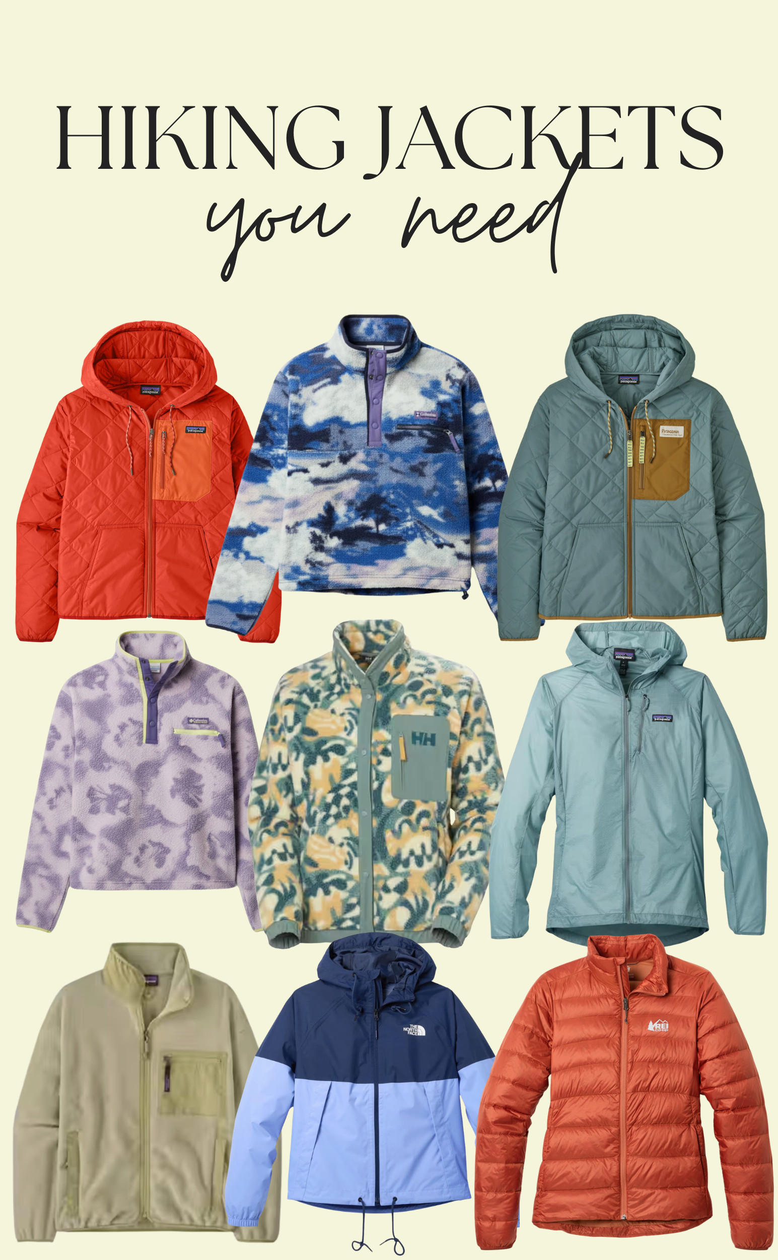 Hiking jacket picks you’ll actually wear on the trail 🥾✨ A mix of lightweight layers, cozy fleeces, and packable jackets that are perfect for hiking, national parks, and outdoor adventures.

hiking jackets, outdoor outfits, hiking gear, national park outfits, fleece jackets, lightweight jackets, hiking essentials, outdoor style, travel outfits, adventure outfits  

 #LTKootd #LTKActive #LTKTravel