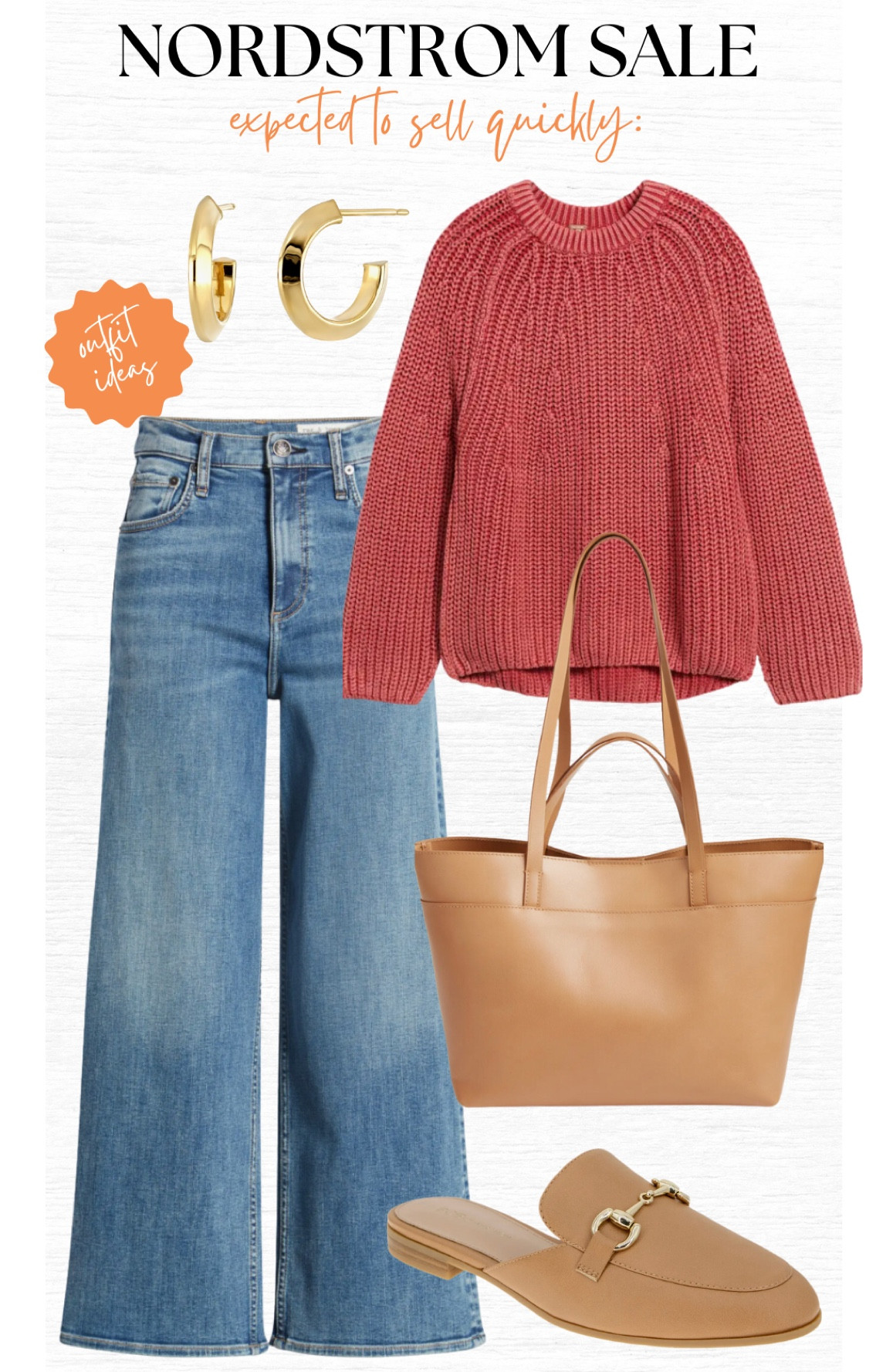 NORDSTROM SALE OUTFIT! For our last outfit, we wanted to share a simple jeans and sweater combo, which is basically everyone’s fall uniform! The shoes and tote dress it up a bit and make it perfect for grabbing lunch with a friend or even a casual day at the office. This sweater from Free People is sure to sell quickly at under $100 and these ankle jeans from rag & bone look super cute and comfortable! We love a simple mule to take the outfit up a level - these from BCBGeneration are only $54.99 during the sale! If you need a bigger bag for running errands or the office, this tote from Madewell is perfect. 

#LTKxNSale #NSale #Nordstrom 

#LTKSummerSales #LTKOver40 #LTKxNSale
