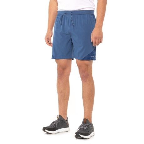 Skora Print Woven Stretch Running Shorts - 7”, Built-In Brief (For Men) | Sierra