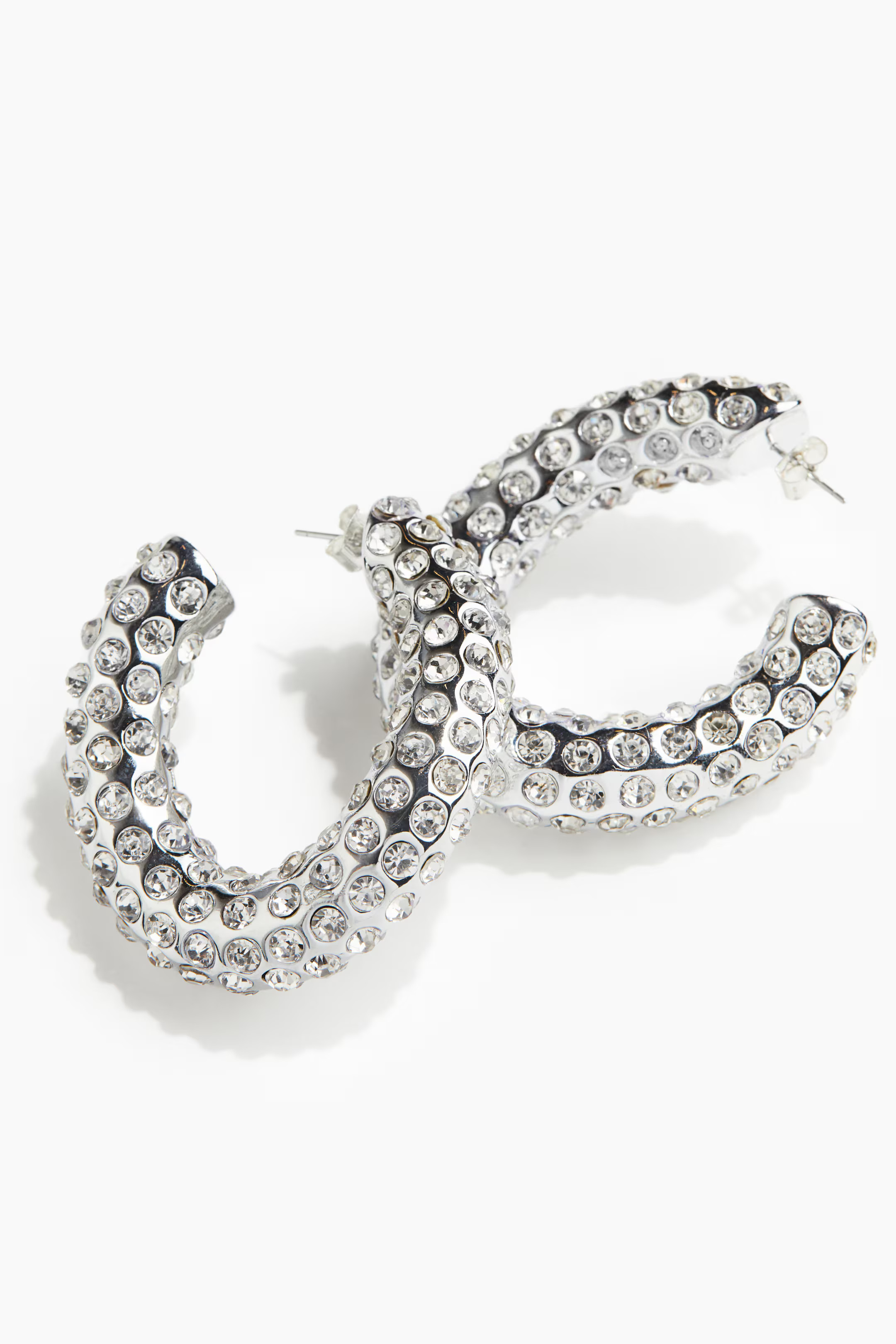 Rhinestone-embellished hoop earrings | H&M (UK, MY, IN, SG, PH, TW, HK)
