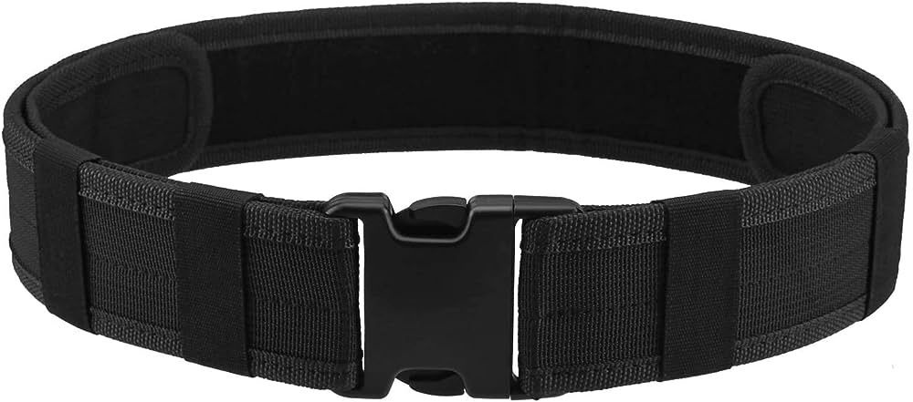 AGPTEK Police Security Tactical Combat Gear Utility Nylon Belt (Black) | Amazon (US)