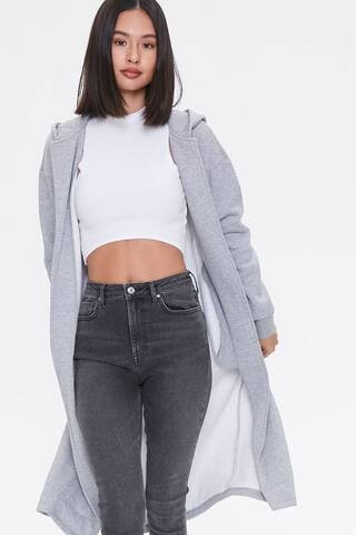 Fleece Hooded Duster Jacket | Forever 21 (US)