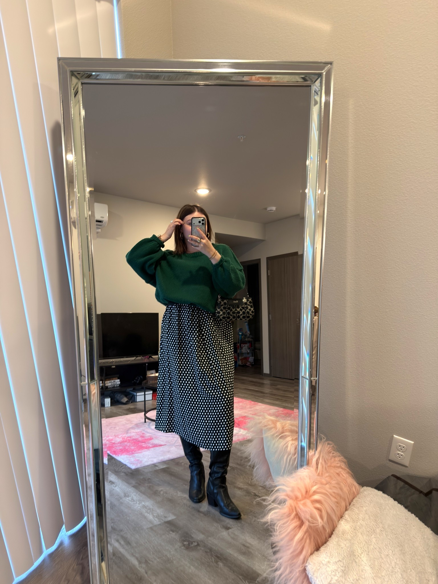 Got invited to see the notebook musical and you know I dressed up! I love this big green sweater, it was great for st Patrick’s day!

I’m wearing a L sweater, M dress and size 9 boots

#LTKMidsize #LTKootd #LTKWorkwear