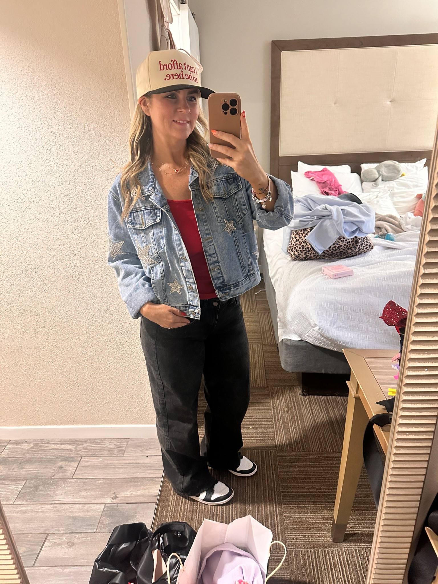 Cheer mom comp day outfit! ❤️🖤

#LTKmomlife #LTKootd #LTKdayinmylife