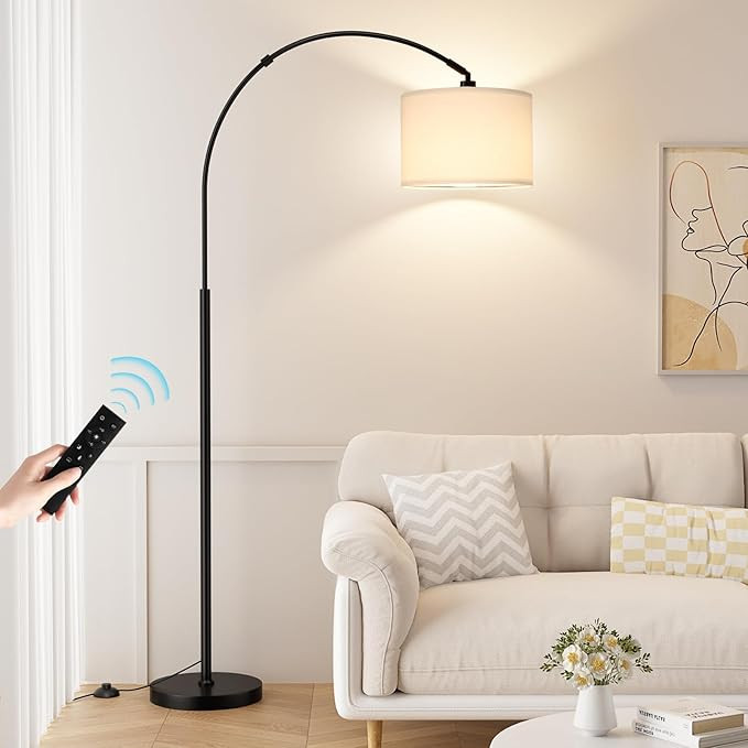 Ambimall Dimmable Arc Floor Lamp with Remote, Color Temperatures and Brightness Adjustable, Arche... | Amazon (US)