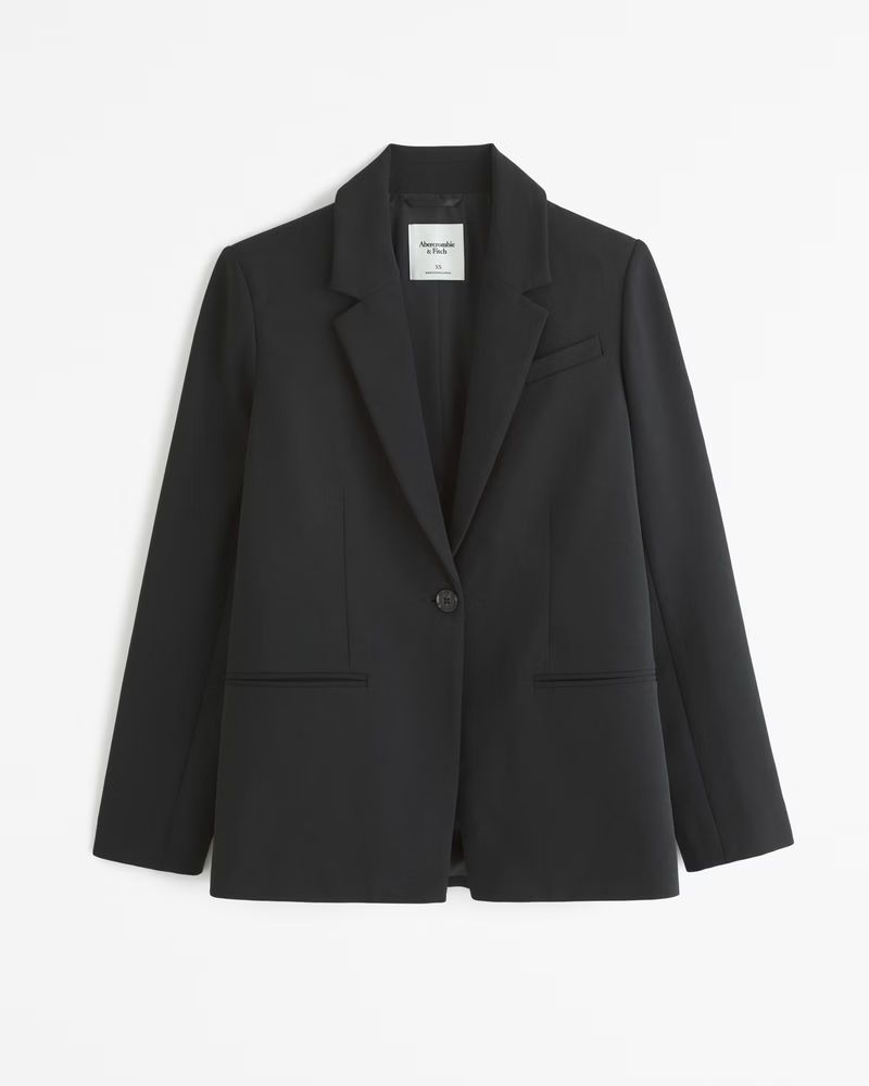 Women's Premium Crepe Blazer | Women's New Arrivals | Abercrombie.com | Abercrombie & Fitch (UK)