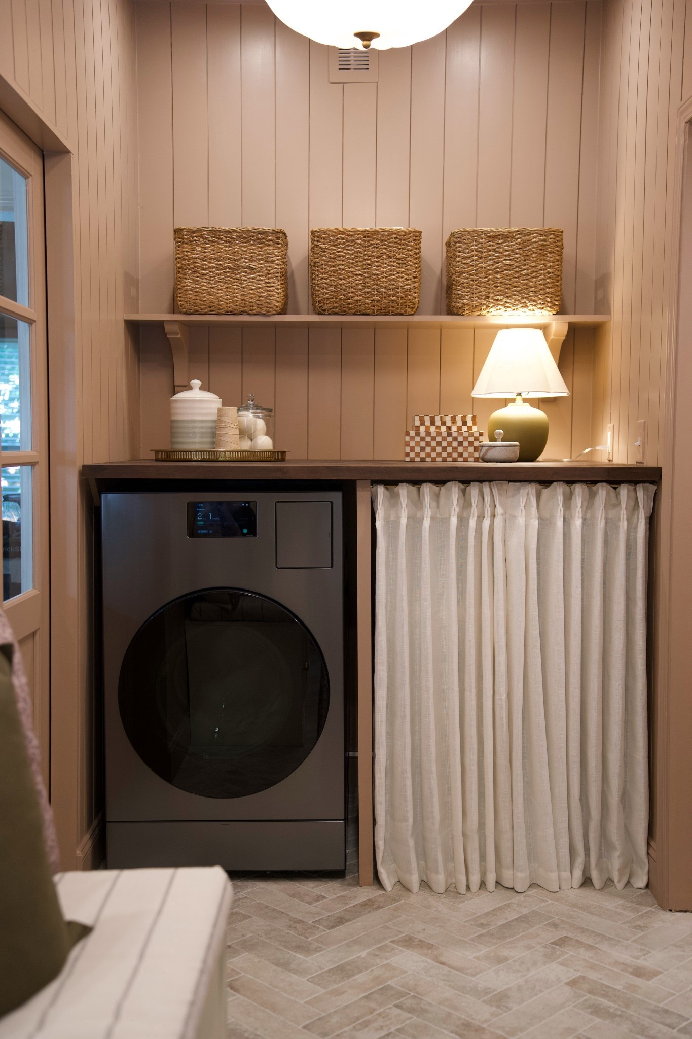 Small laundry room nook! With two in one laundry machine for space saving and efficiency! 

#LTKFindsUnder100 #LTKHome #LTKStyleTip