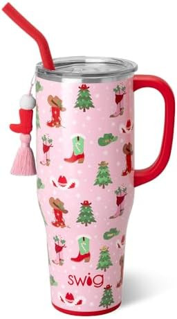 Swig Life 40oz Mega Mug, 40 oz Tumbler with Handle and Straw, Cup Holder Friendly, Dishwasher Saf... | Amazon (US)