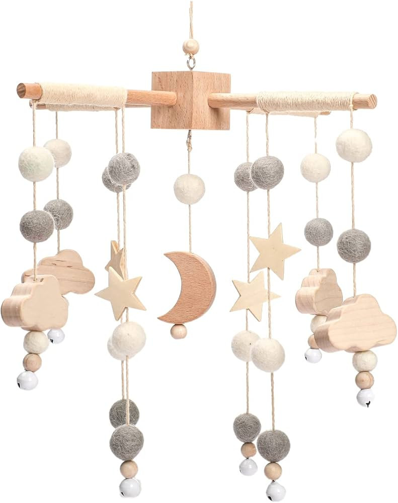 Baby Mobile for Crib | Baby Crib Nursery Mobile Star Moon for Baby Boys and Girls | Boho Nursery ... | Amazon (US)