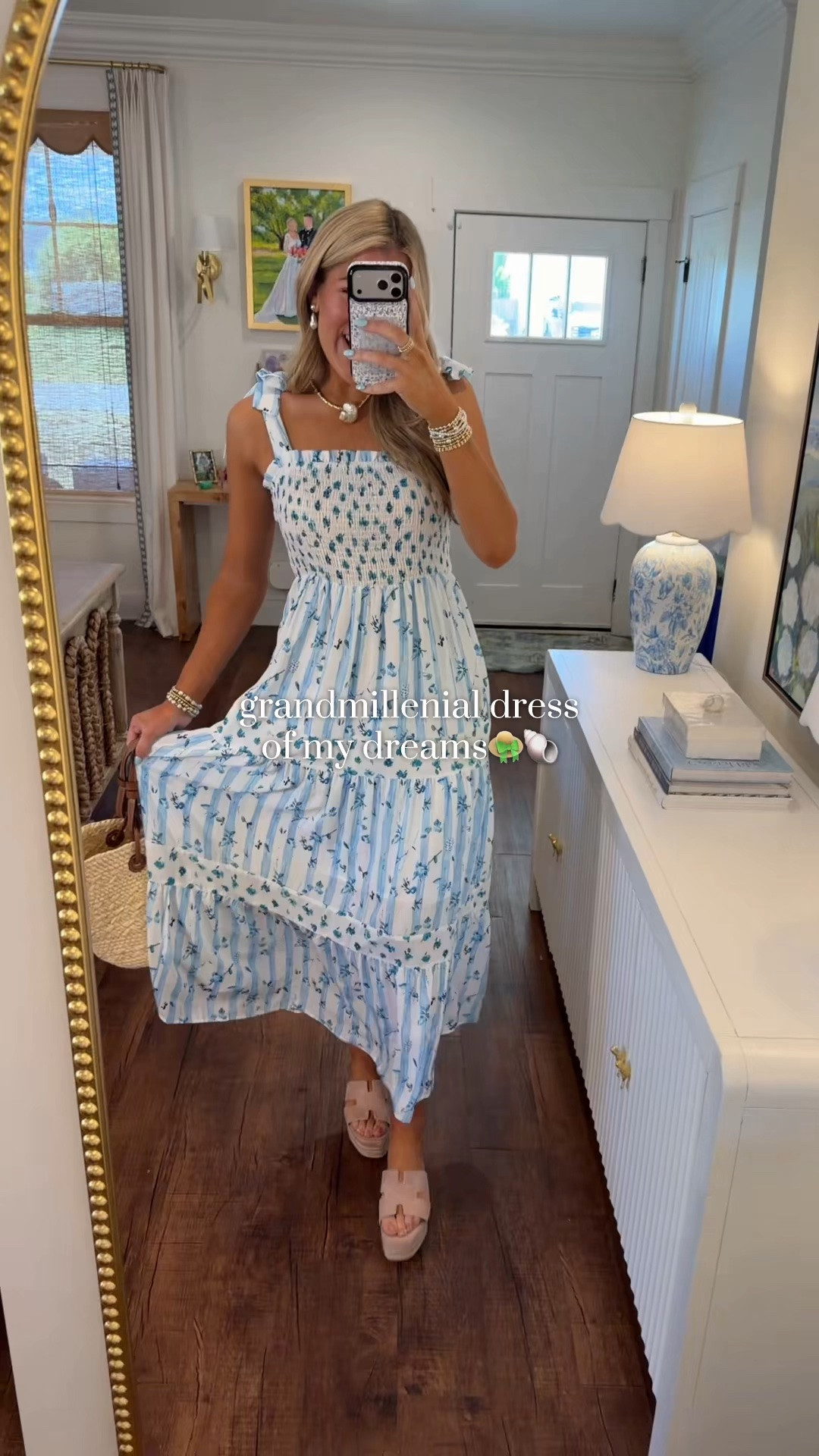 FINALLY all sizes are back in stock!!🤍 the cutesttt striped floral dress for spring and summer!🐚✨
Throw this on with sandals and gold jewelry and you instantly look put together!! Wearing size S, I'm 5'9! #coastalgranddaughter #grandmillennial #boutiqueclothing #SummerFashion #vacationoutfits

#LTKootd #LTKSeasonal #LTKTravel