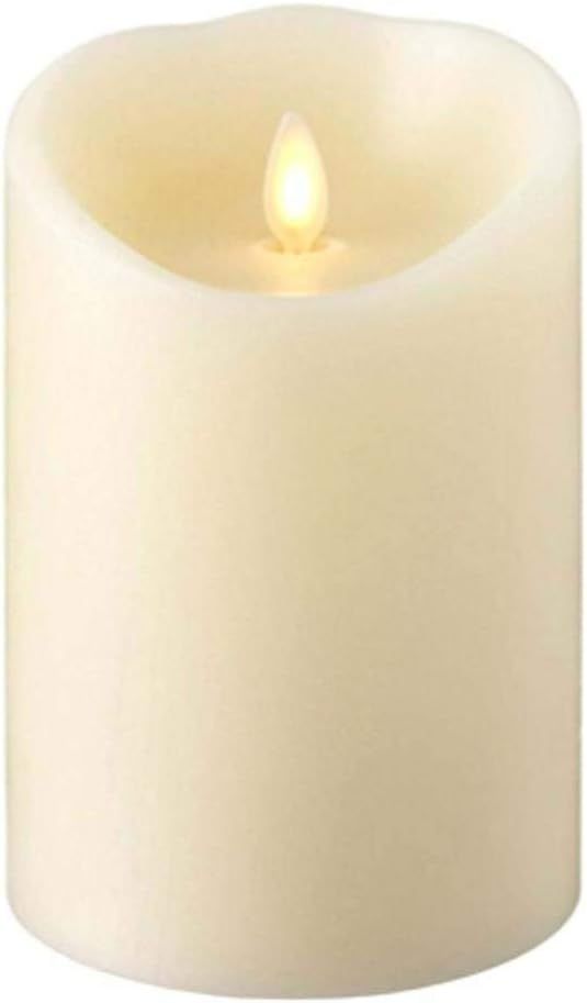 RAZ IMPORTS INC Push Flame Flameless Battery Operated LED Pillar Candle Ivory 4.5"x 5.5" for Home... | Amazon (US)