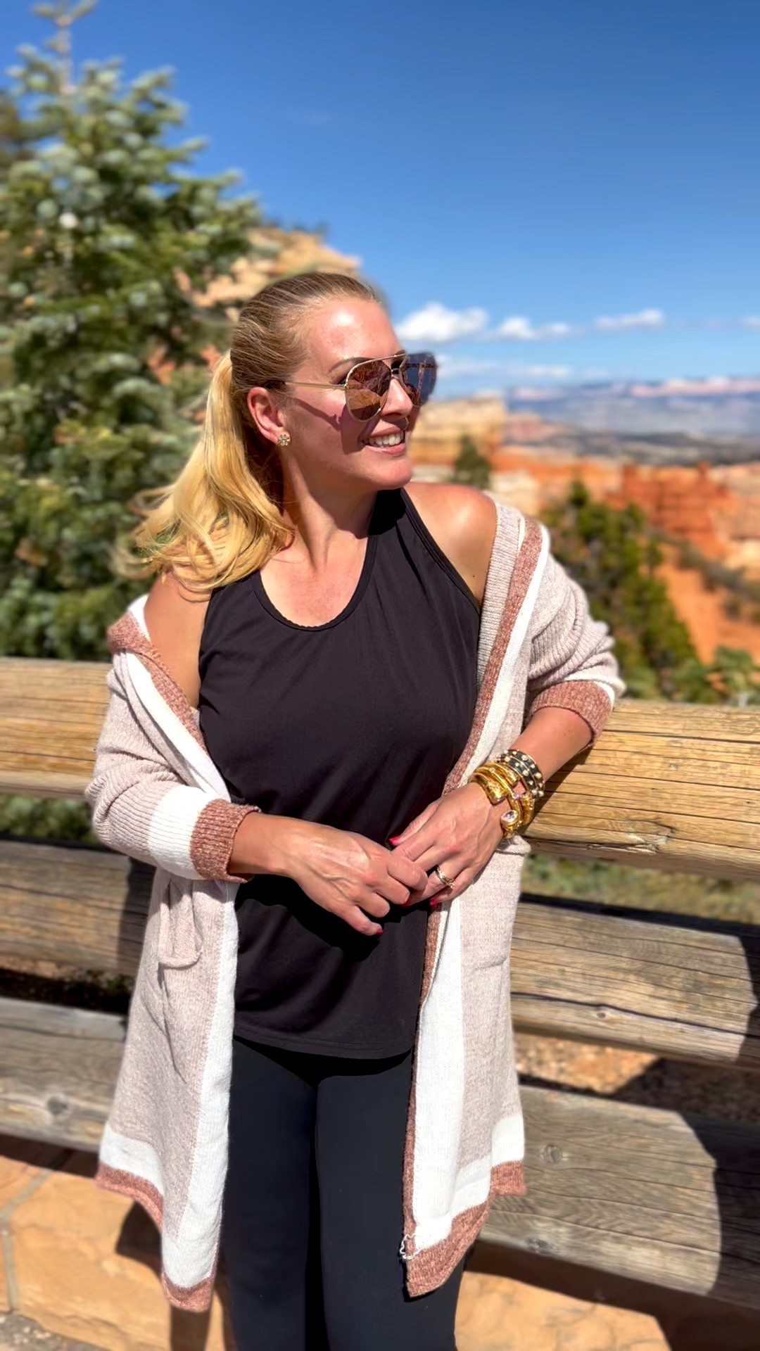 Here’s my elevated lounge wear look while hiking in Bryce Canyon National Park, Utah.

Hooded cardigan runs big, size down.  Wearing a small cardigan. Tank top fits true to size. Wearing a large tank. Yoga leggings wearing a large.


#LTKSeasonal #LTKFindsUnder100 #LTKOver40 #LTKfitnessgoals #LTKActive #LTKSaleAlert #LTKFindsUnder50 #LTKU #LTKMidsize #LTKTravel #LTKgrwm #LTKootd #LTKvlog
