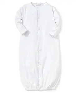 kissy kissy Baby Boys New Kissy Dots Print Convertible Nightgown, White/Lt Blue, Newborn | Amazon (US)