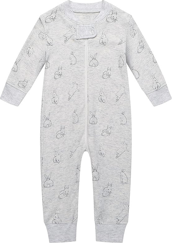 Owlivia Organic Cotton Baby Boy Girl Zip up Sleep 'N Play Pjs, Footless, Long Sleeve | Amazon (US)