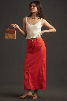 The Colette Maxi Skirt by Maeve: Linen Edition | Anthropologie (US)