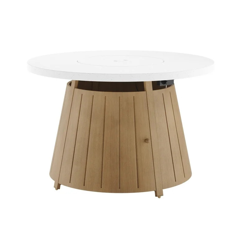 Better Homes and Gardens Vista 42 inch outdoor round steel gas Fire Table | Walmart (US)