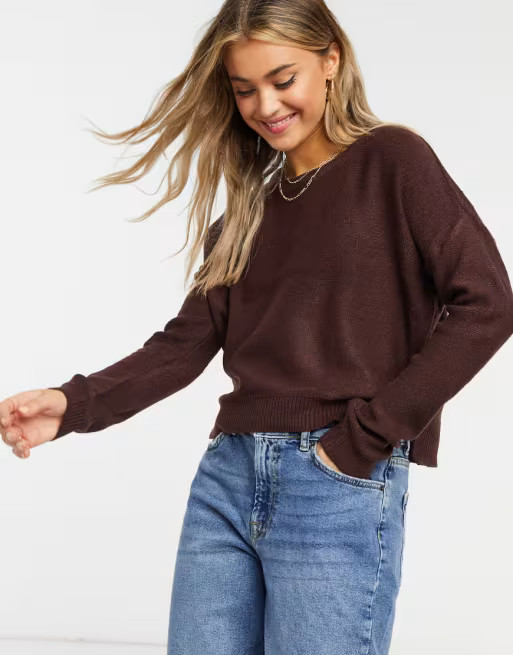 Brave Soul Grunge boxy crew neck sweater | ASOS (Global)