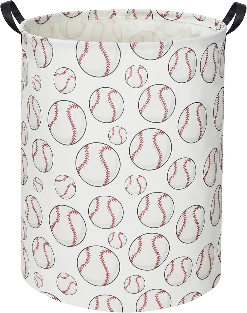 Baseball Kids Laundry Basket Baby Hamper Toy Storage Bin for Boys Room Decor Baby Nursery Hamper ... | Amazon (US)
