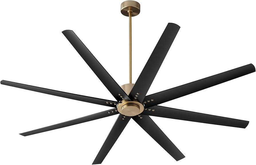 LUZAIRE DESIGN Oxygen 3-108-40 I Fleet 72" Modern 8 Blade Ceiling Fan with Wall Control - Aged Br... | Amazon (US)
