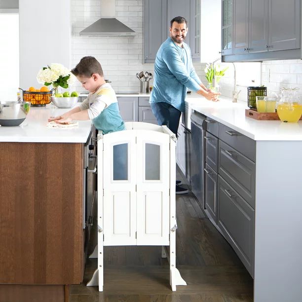 Martha StewartMartha Stewart Kitchen Helper Stool by Guidecraft with 2 Keepers - White: Foldable,... | Walmart (US)