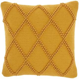 Mina Victory Lifestyles Yellow Diamond Removable Cover 18 in. x 18 in. Throw Pillow 084844 - The ... | The Home Depot