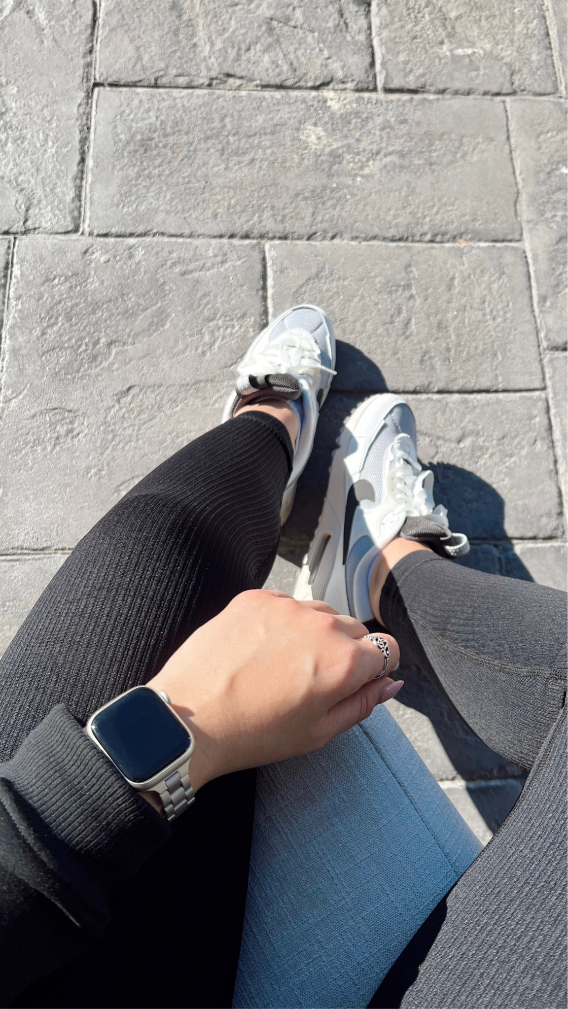 New sneakers I’ve been loving! Also  new watch band from Amazon makes your Apple Watch look fancy! In the starlight color matches my watch perfectly! 

#watchband #nike #sneakers #airmax #apple #watch 

#LTKshoecrush #LTKstyletip