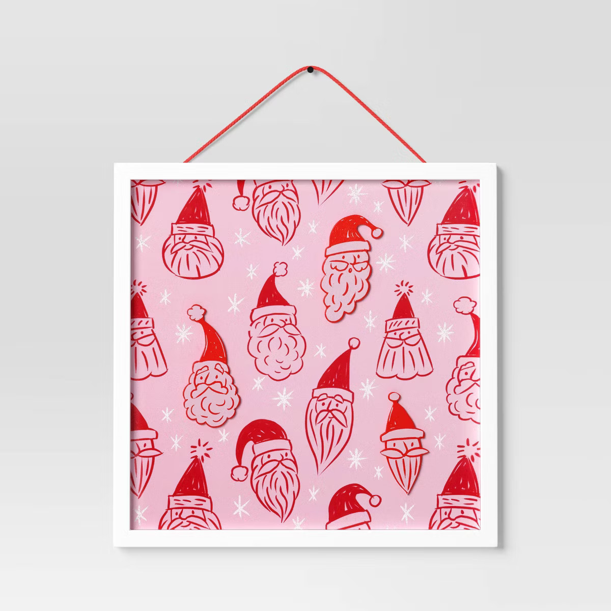 12"x12" Santa Faces Christmas Wall Décor - Wondershop™: Vertical Sign Panel, No Battery Requir... | Target