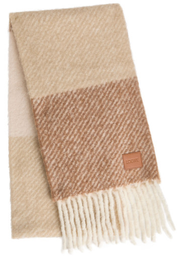 Checked fringed alpaca-blend scarf | Harvey Nichols