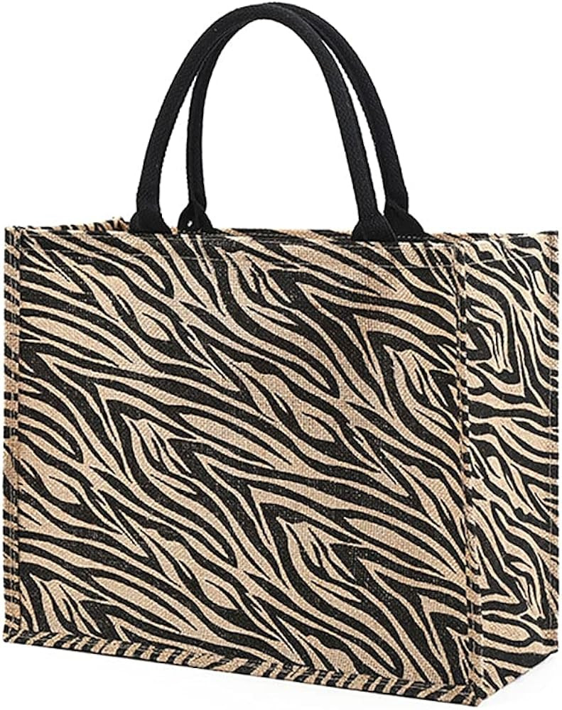 Women Summer Beach Shoulder Bags Large Capacity Jute Shopping Tote 16.5x13x7" | Amazon (US)