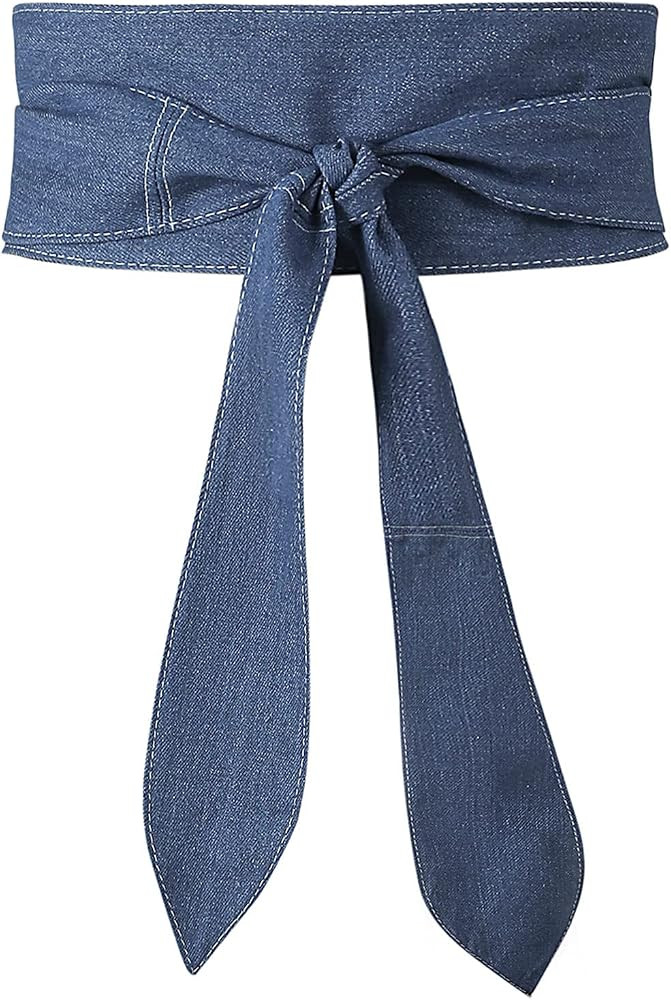 Earnda Womens Fashion Obi Belt Wrap Wide Cinch for Dress Solid Color Belts | Amazon (US)