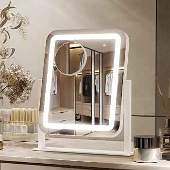 PRIMETEK Vanity Mirror with Lights, 16"x14" Large LED Lighted Makeup Mirror, Hollywood Makeup Mir... | Amazon (US)