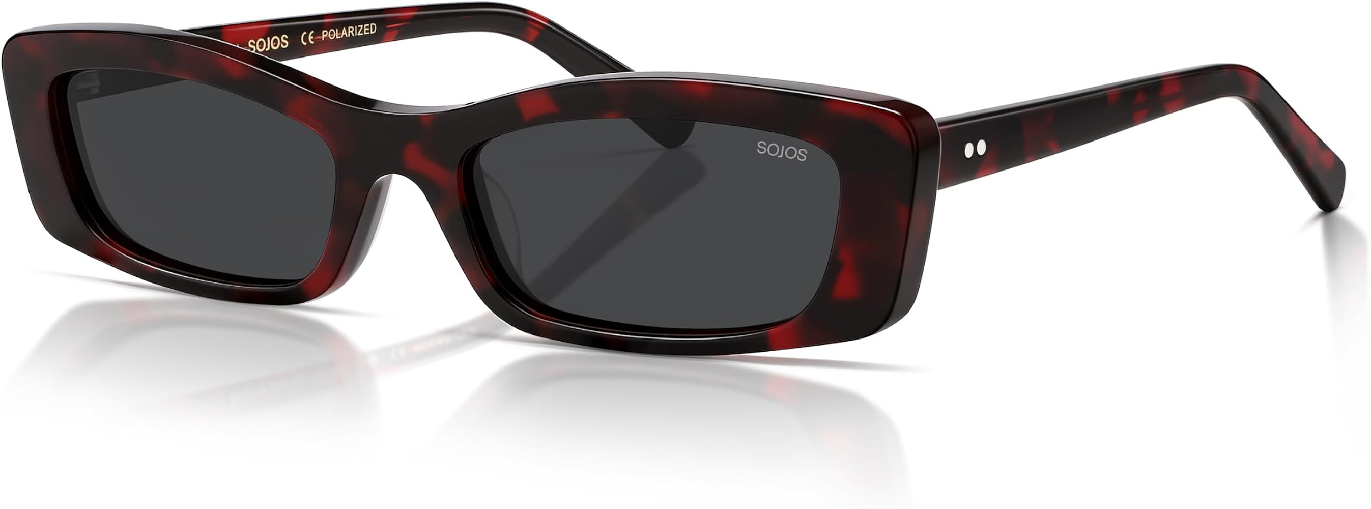 SOJOS Rectangle Polarized Acetate Sunglasses Women Sunrise | Amazon (US)