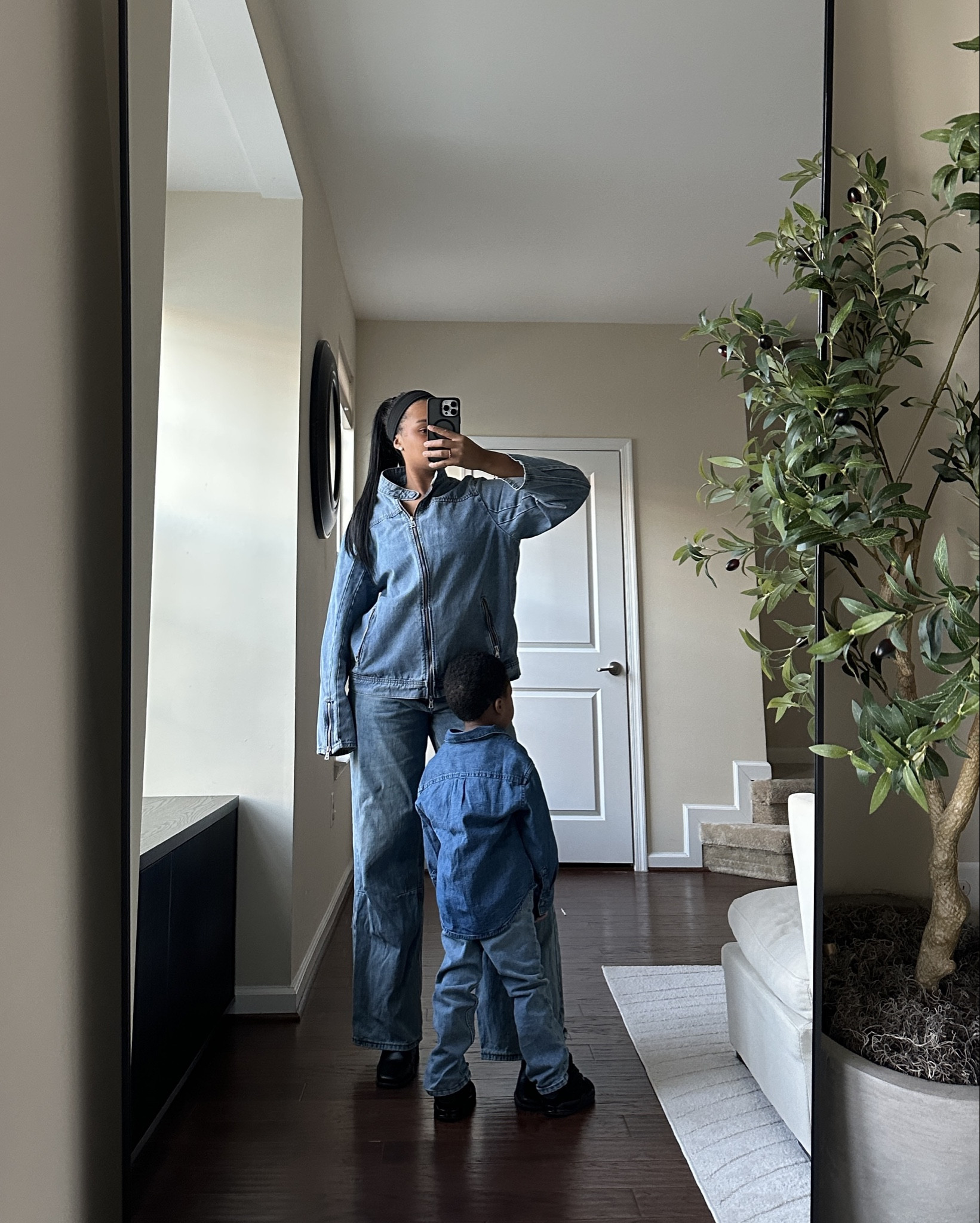 matching Denim x denim 🤎🦖 

#LTKootd #LTKmomlife #LTKKids