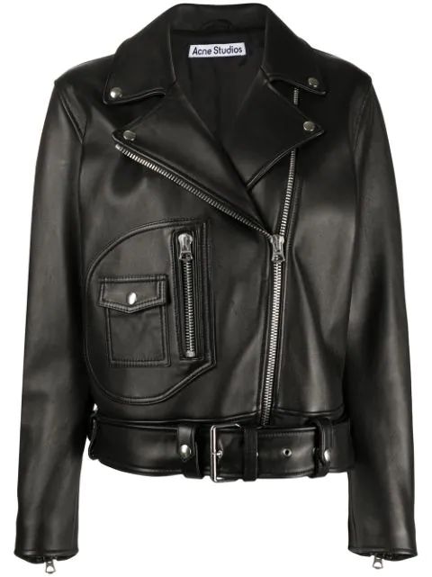 Acne Studiosleather biker jacket | Farfetch Global