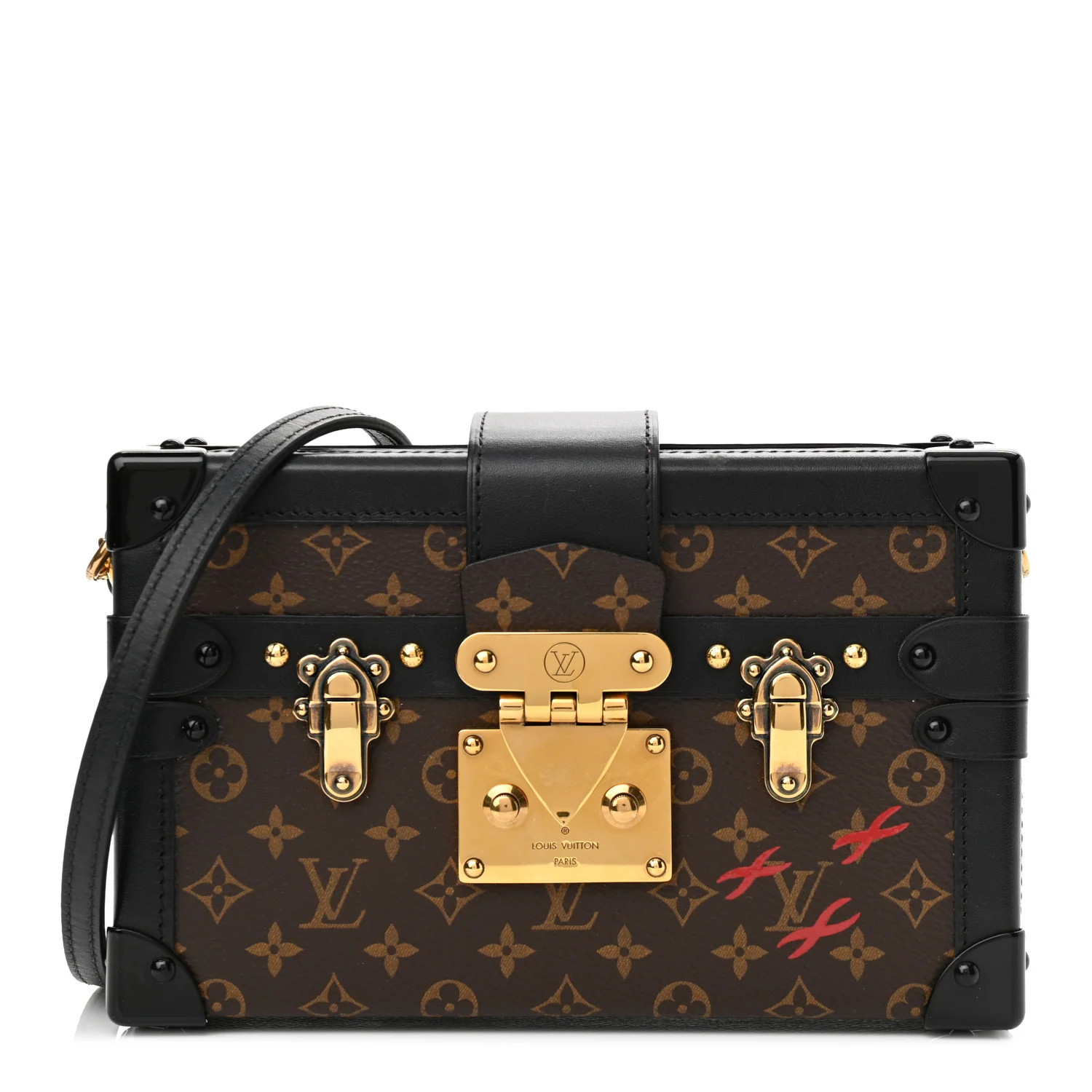 LOUIS VUITTON Monogram Petite Malle Black | FASHIONPHILE (US)