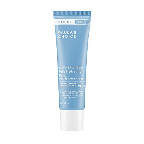 Paula's Choice RESIST Daily Hydrating Fluid Face Moisturizer SPF 50, UVA & UVB Protection, Chamomile & Vitamin E, Sunscreen for Oily Skin, 2 Ounce | Amazon (US)