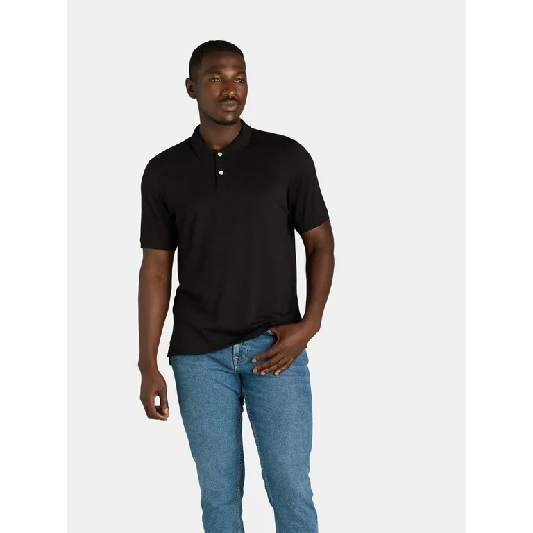 George Men's and Big Men's Interlock Polo Shirt with Short Sleeves, Sizes S-3XL | Walmart (US)