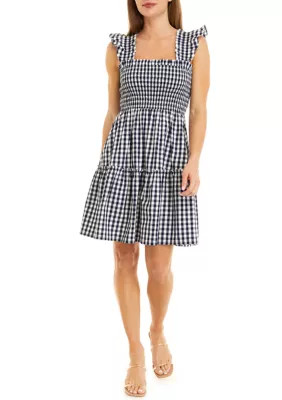 Crown & Ivy™ Women's Sleeveless Smocked Yarn Dyed Dress | Belk