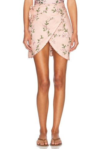 Agua by Agua Bendita Agustina Wisteria Mini Pareo in Pink | FWRD 