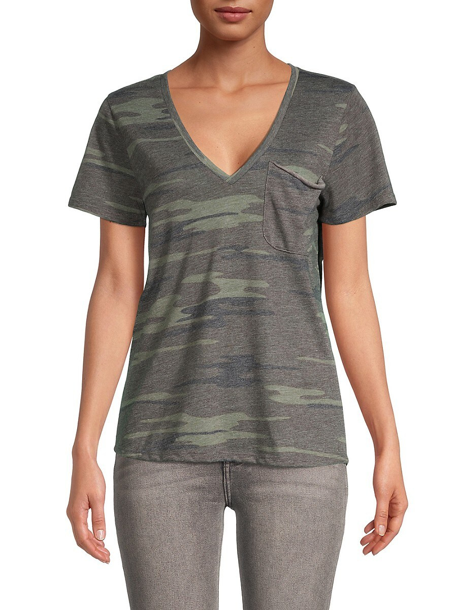 Socialite Women's Camo Print Pocket T-Shirt - Camo - Size M | Saks Fifth Avenue OFF 5TH