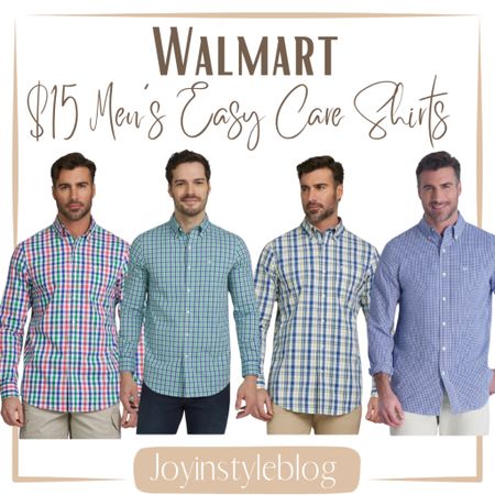 $15 Walmart Chaps Men's & Big Men's Easy Care Woven Button Down Shirt with Long Sleeves, Sizes S-2XL

#LTKFindsUnder50 #LTKWorkwear #LTKOver40