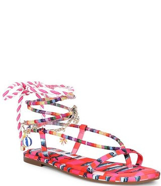 Cayman Charm Rainbow Ankle Wrap Flat Sandals | Dillard's