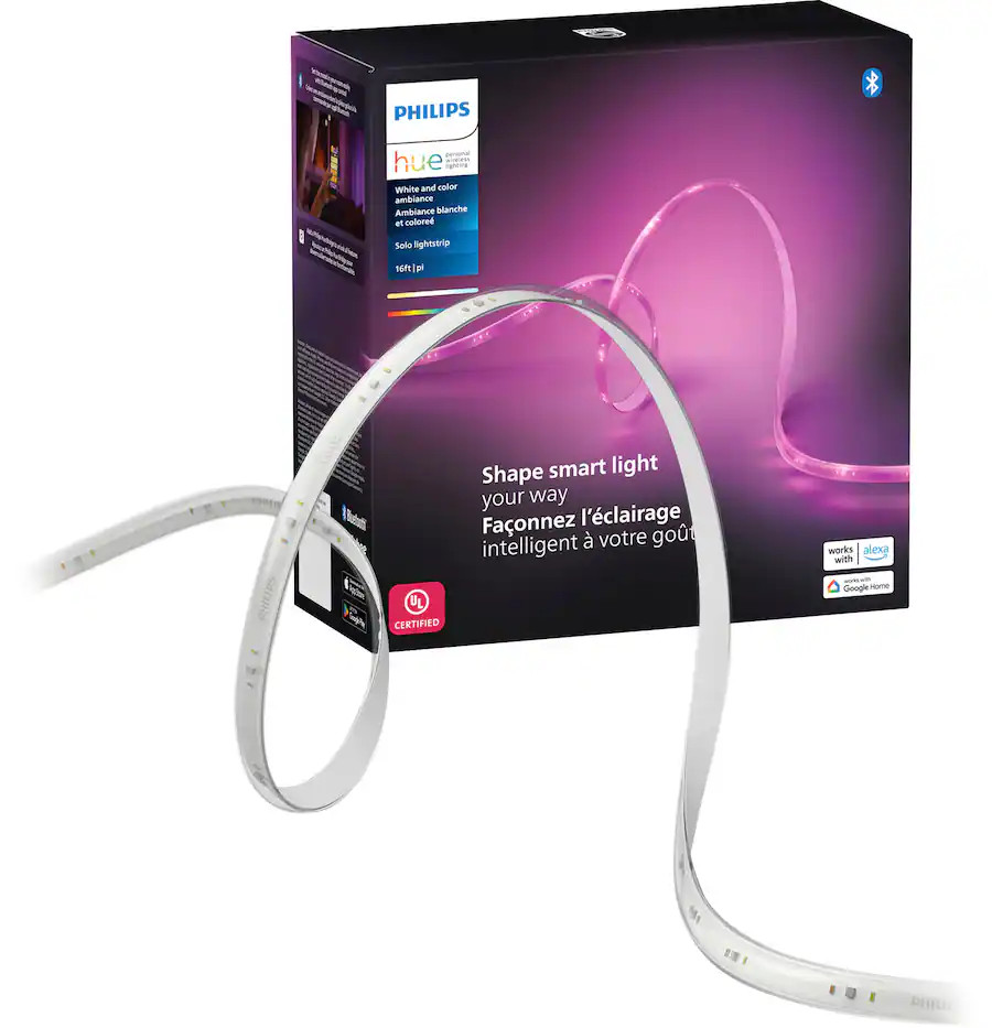 Philips - Hue Solo Lightstrip 5m (16ft) - White and Color Ambiance | Best Buy U.S.