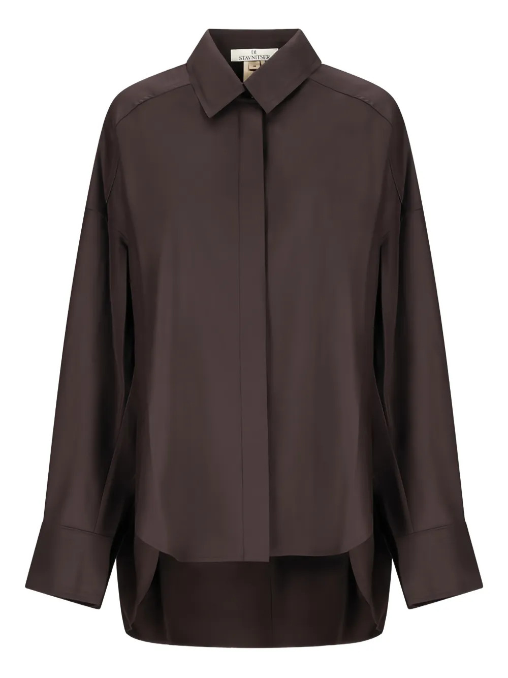 Di Stavnitser Heidi Collared Shirt | Brown | FARFETCH | Farfetch Global