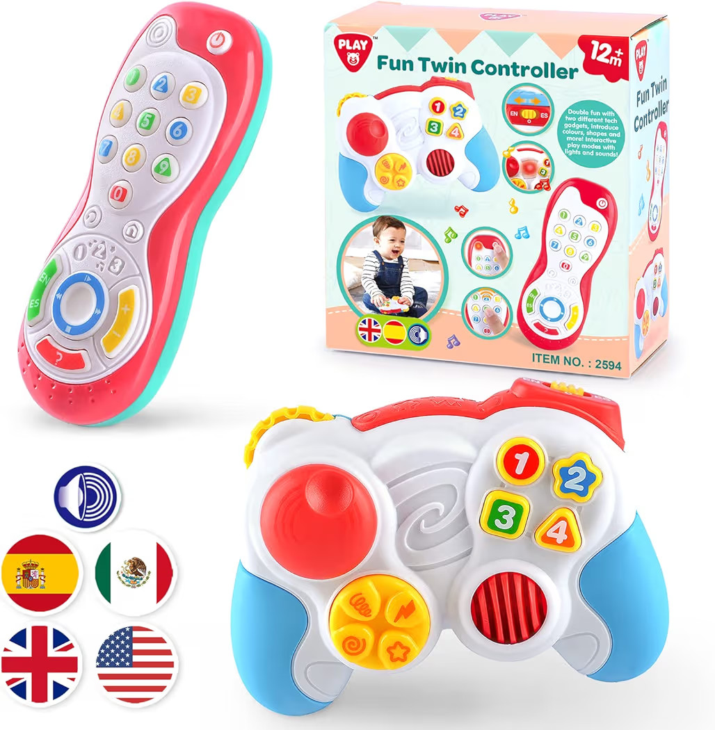 PLAY Baby Controller Toy - Bilingual Spanish & English Learning Toys, Pretend Video Game Controll... | Amazon (US)