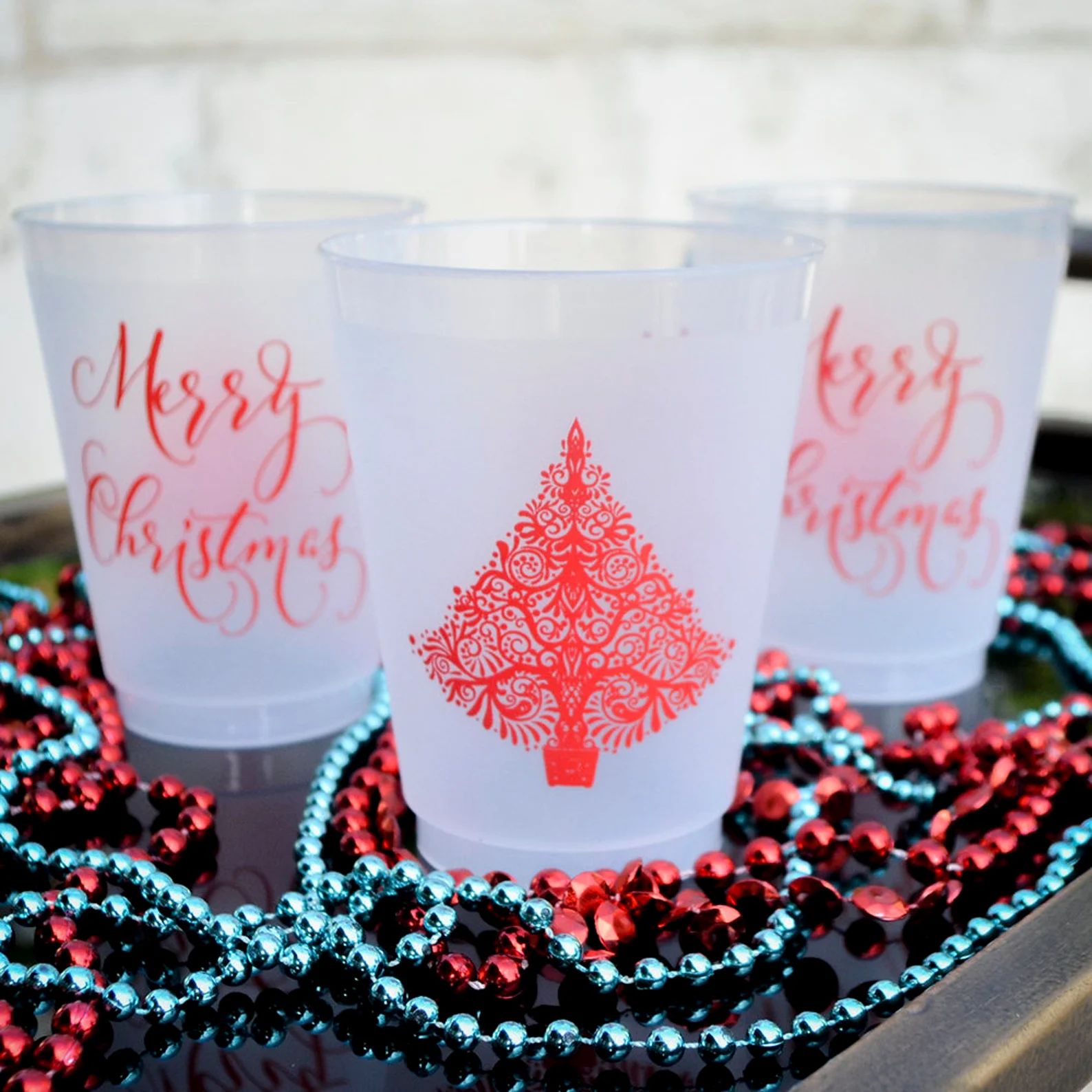 Merry Christmas Party Cups Holiday Party Cups Set of 10 - Etsy | Etsy (US)